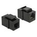 Delock Keystone Module RJ12 samice > RJ12 samice Cat.3, spojka, černá