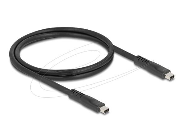 Delock Mini DisplayPort kabel 16K 60 Hz 80 Gbps 1 m, černý