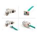 Delock Modul Keystone ze zásuvkového konektoru RJ45 na LSA Cat.6A, beznástrojový, modrý, sada 10 kusů