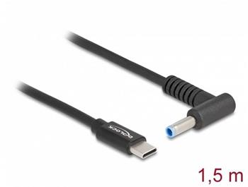 Delock Nabíjecí kabel pro laptop, ze zástrčky rozhraní USB Type-C™ na zástrčku HP 4,5 x 3,0 mm