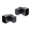 Delock Napájecí adaptér IEC 60320 – z C20 na C19, zástrčka / zásuvka, 16 A, 90°, pravoúhlý