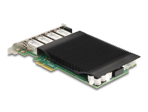 Delock PCI Express x4 karta na 4 x RJ45 Gigabit LAN PoE+