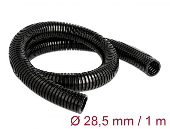 Delock Plášť na ochranu kabelů, 1 m x 28,5 mm, černý