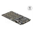 Delock Převodník M.2 Key M NVMe SSD na SFF-8654 a M.2 Key B SATA SSD na SATA