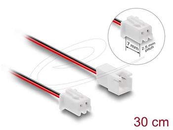 Delock Prodlužovací kabel ventilátoru ze zástrčky na zásuvku, 2 pinový, 30 cm