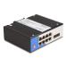 Delock Průmyslový přepínač sítě Gigabit Ethernet se 8 porty RJ45 a 2 porty SFP, na DIN lištu