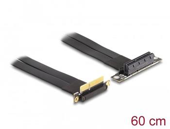 Delock Riser karta PCI Express, ze zástrčky x4 90° pravoúhlý na slot x4 90° pravoúhlý, s kabelem, délka 60 cm