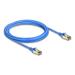 Delock Síťový kabel RJ45, Cat.8.1, F/FTP, tenký, 3 m, modrý