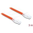 Delock Síťový kabel RJ45 Cat.8.1 S/FTP, 3 m, až 40 Gbps, oranžový