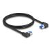 Delock Síťový kabel s konektorem RJ45 Cat.6A, S/FTP pravý / levý, pravoúhlý, délky 1 m, černý