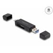 Delock SuperSpeed USB 5 Gbps čtečka karet USB Type-C™ / Typu-A pro paměťové karty SD a Micro SD
