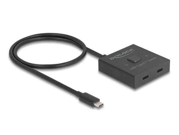 Delock Switch USB 10 Gbps USB Type-C™, 2 na 1, obousměrný, 8K