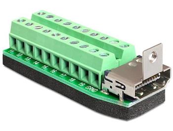 Delock Terminal Block Adapter HDMI female to 20 pin