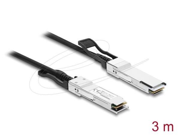 Delock Twinax kabel QSFP28 samec na QSFP28 samec 100 Gbps 3 m