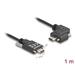 Delock USB 2.0 kabel USB Type-C™ samec se šrouby na USB Type-C™ samec se šrouby pravoúhlý levý / pravý PD 3.0 60 W 1 m