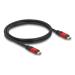 Delock USB 20 Gbps kabel USB Type-C™ samec na samec PD 3.0 100 W E-Marker 0,8 m červený kovový