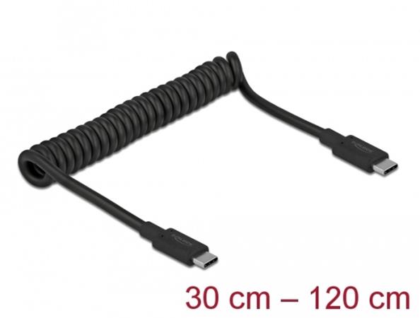 Delock USB 3.1 Gen 2 Kroucený kabel Type-C samec na Type-C samec PD 3 A E-Marker