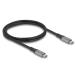 Delock USB 40 Gbps kabel USB Type-C™ samec na samec PD 3.1 240 W E-Marker 1 m šedá kovová