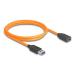 Delock USB 5 Gbps kabel, ze zástrčky USB Typu-A na samice USB Typu-A, k focení s tetheringem, 1 m, oranžový