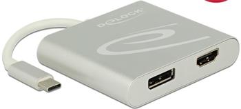 Delock USB Type-C™ Splitter (DP Alt Mód) > 1 x HDMI + 1 x Displayport výstup 4K 30 Hz