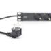 Digitus 1U hliníkové PDU, montáž do racku 254 mm (10"), 4x zásuvka CEE 7/5, 16 A, 4000 W, 250 VAC 50/60 Hz