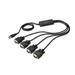 Digitus Adaptér USB na sériový port, RS232 4 x RS232, typ kabelu, Čipset: FT4232H, 1,5 m