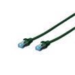 Digitus CAT 5e SF-UTP patch cable, PVC AWG 26/7, length 5 m, color green