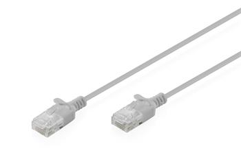 Digitus CAT 6 U-UTP slim patch cord, 1 m, šedý