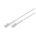 Digitus CAT 6A F-FTP ohebný propojovací kabel, Cu, TPE-LSZH AWG 32/7, délka 3 m, šedá