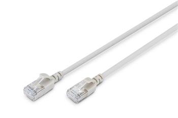 DIGITUS CAT 6A F-FTP Slim Patch cord, Cu, LSZH AWG 32/7, length 0.3m, Grey