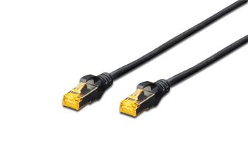 Digitus CAT 6A S-FTP patch cable, Cu, LSZH AWG 26/7, length 0.5 m, color black