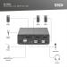 DIGITUS DS-12851 KVM Switch, 2x DP in, DP Out, 2x USB B, 4K @ 60 Hz, černá