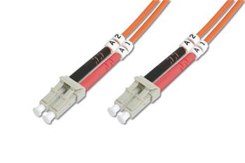 DIGITUS Fiber Optic Patch Cord, LC to LC, Multimode, OM2, 50/125 µ, Duplex Length 1m