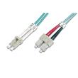 Digitus Fiber Optic Patch Cord, LC to SC Multimode 50/125 µ, Duplex Length 5m, Class OM3