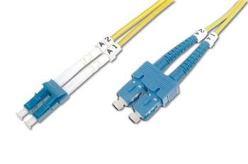 Digitus Fiber Optic Patch Cord SC (APC) to LC (PC), Singlemode 09/125 µ, Duplex Length 3 m