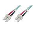 Digitus Fiber Optic Patch Cord, SC to SC Multimode 50/125 µ, Duplex Length 1m, Class OM3