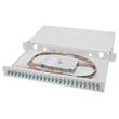 Digitus Fiber Optic Sliding Splice Box, 1U, Equipped 24x LC duplex, incl. M 25 Screw, Splice Cassette OM3 Color Pigtails, Adapter