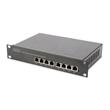 DIGITUS Gigabitový Ethernet PoE přepínač, 8-Port PoE+, 10", PoE budget až 80 W