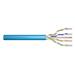 DIGITUS Instalační kabel CAT 6A U-UTP, 500 MHz Eca (EN 50575), AWG 23/1, buben 305 m, simplex, barva modrá