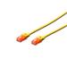 Digitus Patch Cable, CAT 6 UTP, AWG 26, měď, žlutý 1m