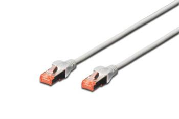 Digitus Patch Cable, S-FTP, CAT 6, AWG 27/7, LSOH, Měď, šedý 0,5m
