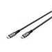 DIGITUS Připojovací kabel USB 4, TypC na TypeC, PP opletení AL-Housing 8K@60Hz, PD3.0, 40Gbits/s, 1m, bl.