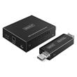 DIGITUS USB 3.2 Gen1 Fiber Extender, 5 Gbps, 4 porty: 3x USB-A / 1x USB-C, 300m