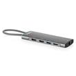 Digitus USB-C dokovací stanice, 9 portů: 2x HDMI, 5x USB 3.2 Gen 1, 1x RJ45, 1x PD