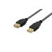 Ednet Prodlužovací kabel USB 2.0, typ A M / F, 1,8 m, bavlna, zlato, bl