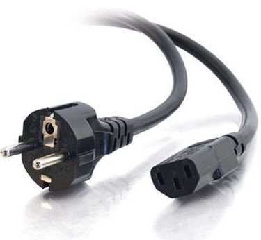 Elo Cable, 1.8 meter, CEE 7/7 (European Standard) male plug to C13 (US standard) female connector