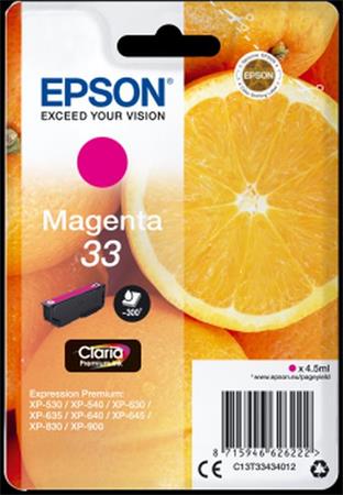 EPSON cartridge T3343 magenta (pomeranč)
