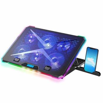 EVOLVEO Ania 9 RGB, nastavitelný podstavec pro notebook a telefon, posvícení, re