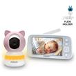 EVOLVEO Baby Monitor N5 - Set videochůvičky s 360° dohledem, obousměrnou komunikací a ukolébavkami, růžová