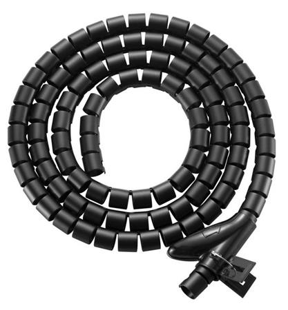 EVOLVEO CableHold, organizér kabelů, 2,5 m x 2 cm, samosvorný, černý